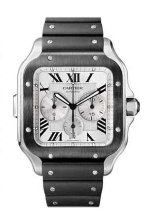 Cartier Santos XL Chronograph Silver Dial