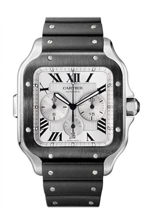 Cartier Santos XL Chronograph Silver Dial
