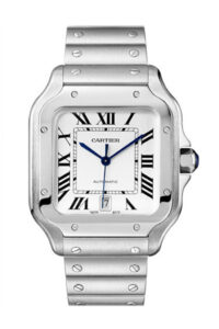 Cartier Santos Silvered Opaline