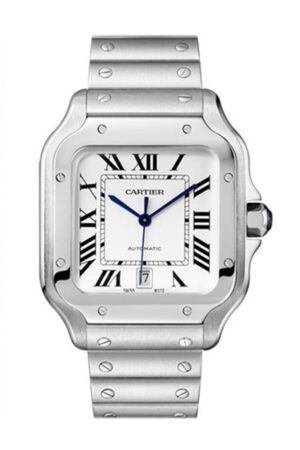 Cartier Santos Silvered Opaline