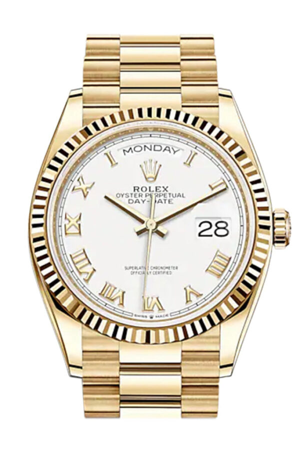 Rolex Day-Date 36 White White Dial