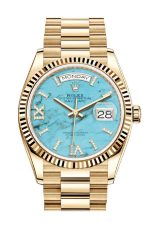 Rolex Day-Date 36 Turquoise Gold Dial