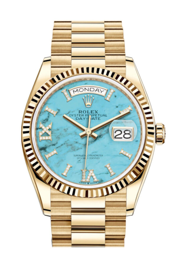Rolex Day-Date 36 Turquoise Gold Dial