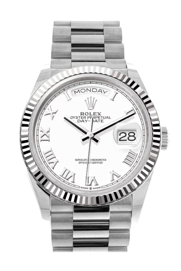 Rolex Day-Date 36 White White Dial