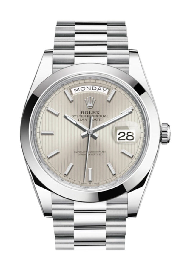 Rolex Day-Date 40 Silver Silver Dial