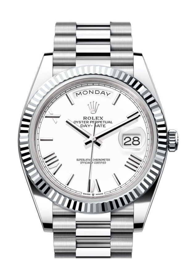 Rolex Day-Date 40 White White Dial