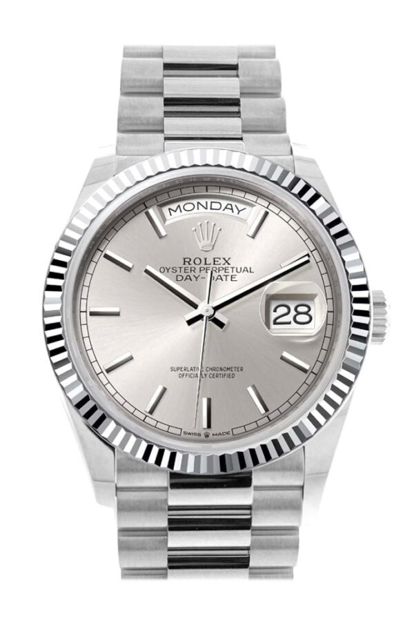 Rolex Day-Date 36 Silver Silver Dial