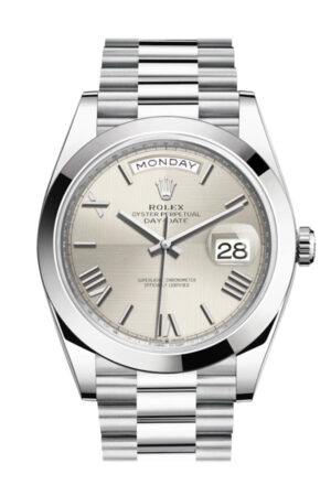 Rolex Day-Date 40 Silver Silver Dial