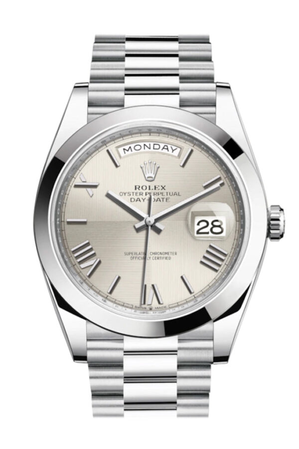 Rolex Day-Date 40 Silver Silver Dial