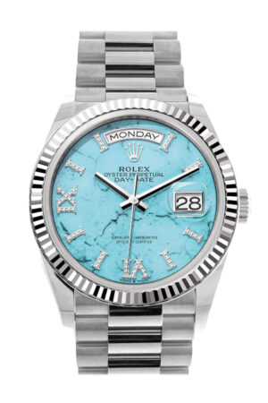 Rolex Day-Date 36 Turquoise White Dial