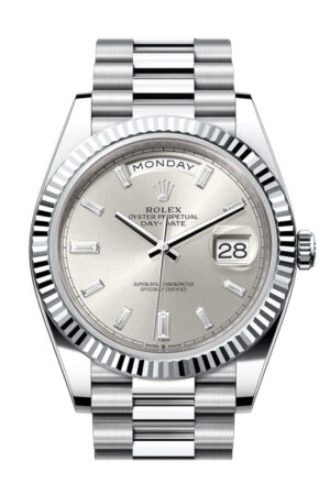 Rolex Day-Date 40 Silver Silver Dial