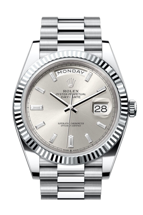 Rolex Day-Date 40 Silver Silver Dial