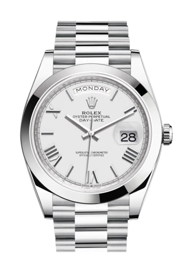 Rolex Day-Date 40 White White Dial