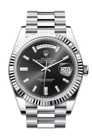 Rolex Day-Date 40 Bright Black Dial