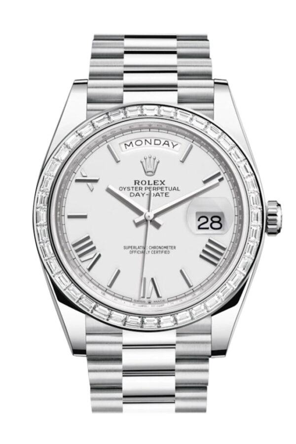 Rolex Day-Date 40 White White Dial
