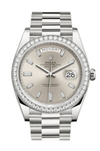 Rolex Day-Date 40 Silver Silver Dial