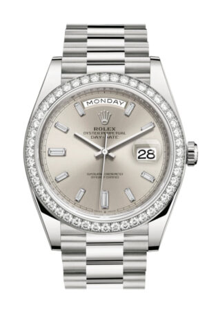 Rolex Day-Date 40 Silver Silver Dial