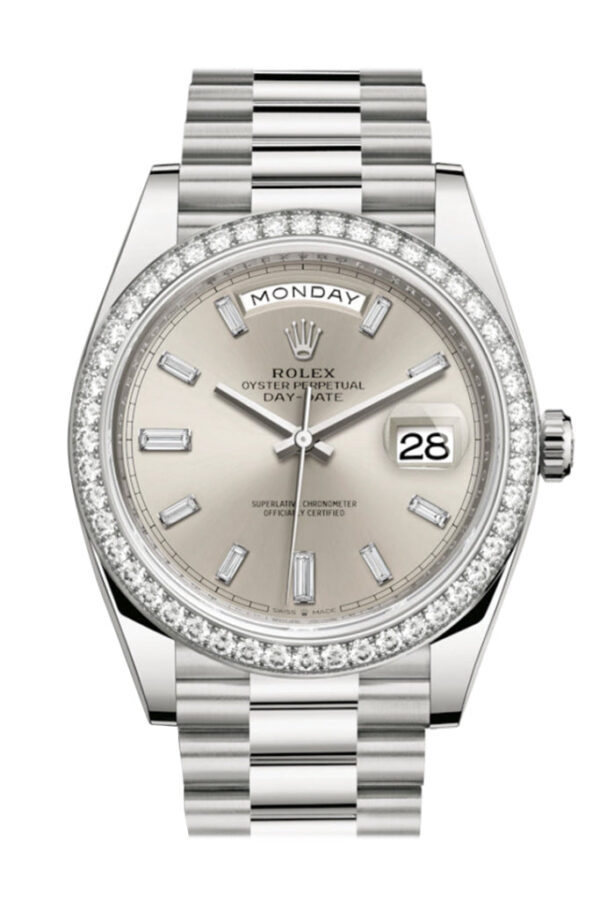 Rolex Day-Date 40 Silver Silver Dial