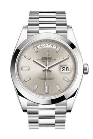 Rolex Day-Date 40 Silver Silver Dial