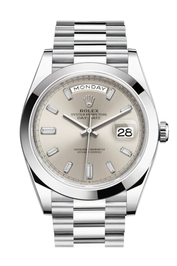 Rolex Day-Date 40 Silver Silver Dial