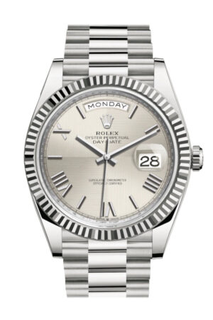 Rolex Day-Date 40 Silver Silver Dial