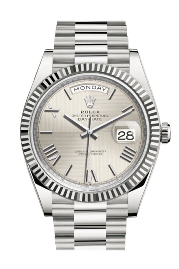 Rolex Day-Date 40 Silver Silver Dial
