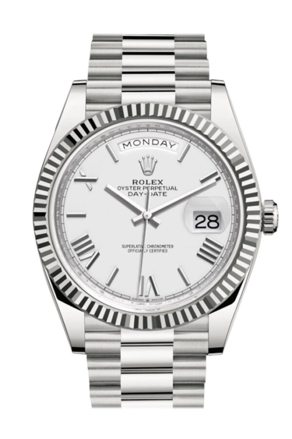 Rolex Day-Date 40 White White Dial