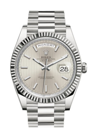 Rolex Day-Date 40 Silver Silver Dial