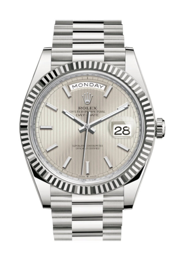 Rolex Day-Date 40 Silver Silver Dial