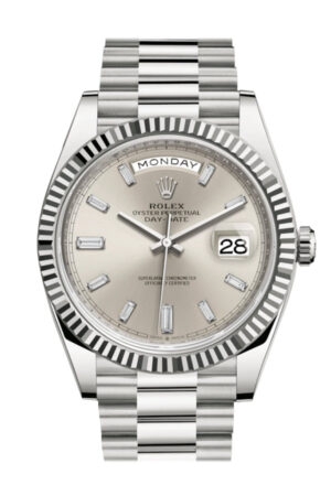 Rolex Day-Date 40 Silver Silver Dial