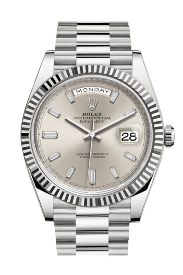 Rolex Day-Date 40 Silver Silver Dial