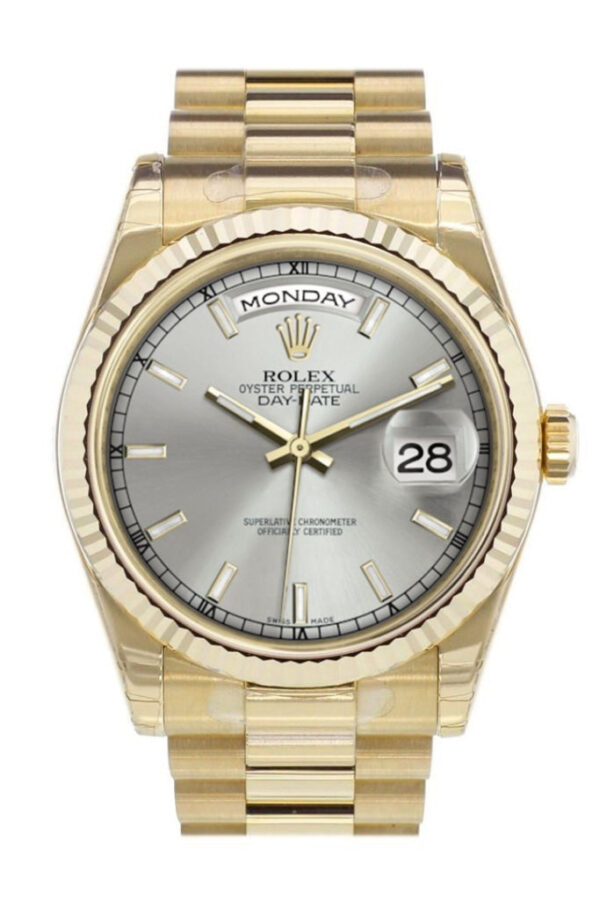 Rolex Day-Date 36 Silver Silver Dial