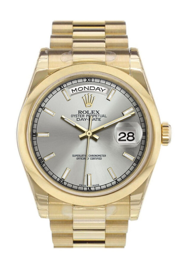 Rolex Day-Date 36 Silver Silver Dial