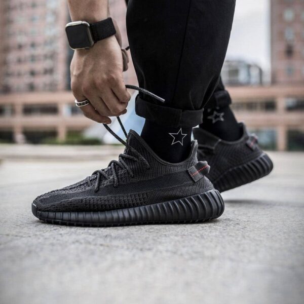 adidas Yeezy Boost 350 V2 Static Black Non-Reflective - Image 7