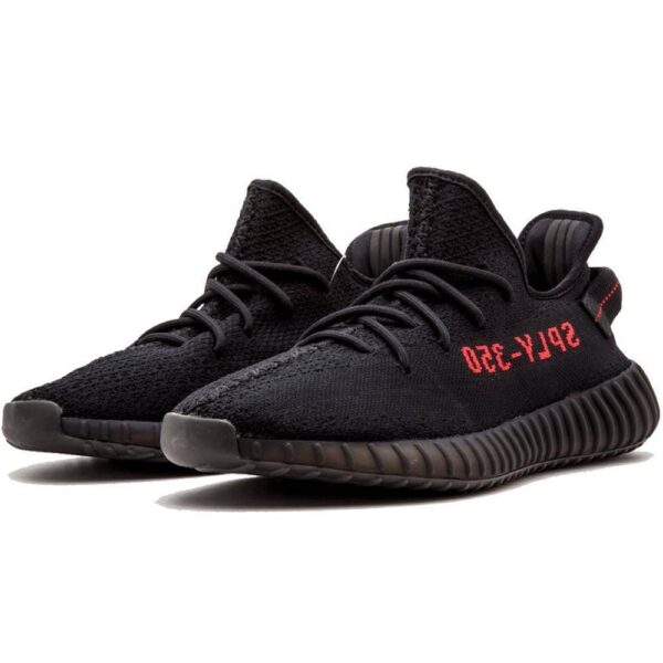 Adidas Yeezy Boost 350 V2 Core Black-Red - Image 2
