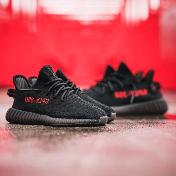 Adidas Yeezy Boost 350 V2 Core Black-Red - Image 7