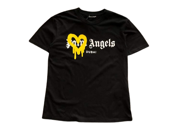 PALM – T SHIRT BLACK & YELLOW