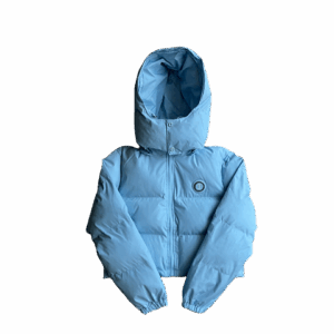 TS – WOMAN IROGANGATE DETACHABLE HOODED PUFFER – ICE BLUE