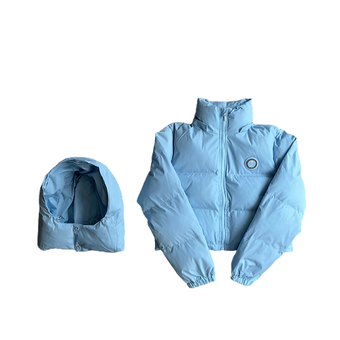 TS – WOMAN IROGANGATE DETACHABLE HOODED PUFFER – ICE BLUE - Image 3