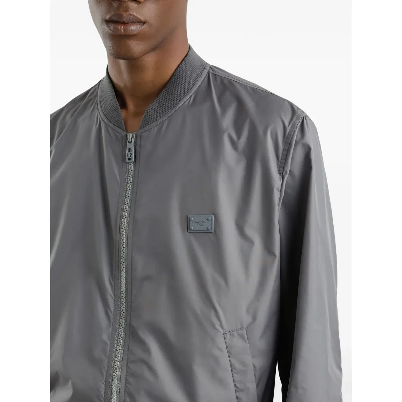 Bomber Dolce & Gabbana - Nylon - Gris - Image 3