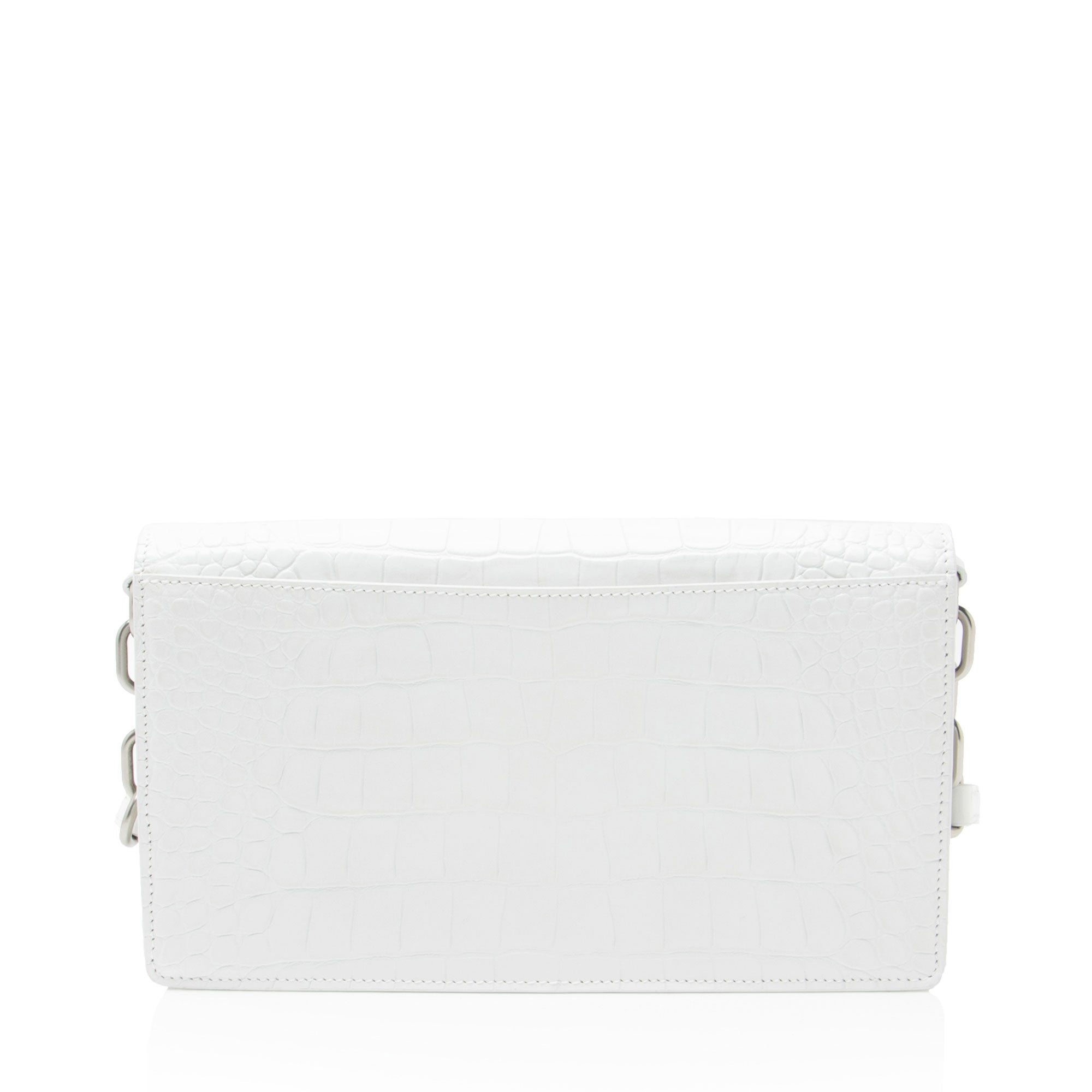 Balenciaga Croc Embossed Calfskin Lock Medium Shoulder Bag - Image 3