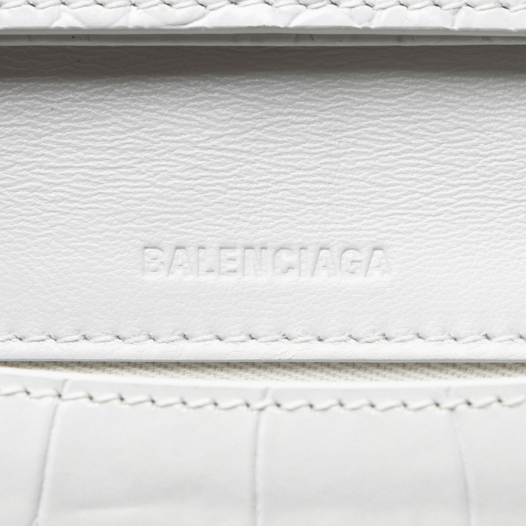 Balenciaga Croc Embossed Calfskin Lock Medium Shoulder Bag - Image 8
