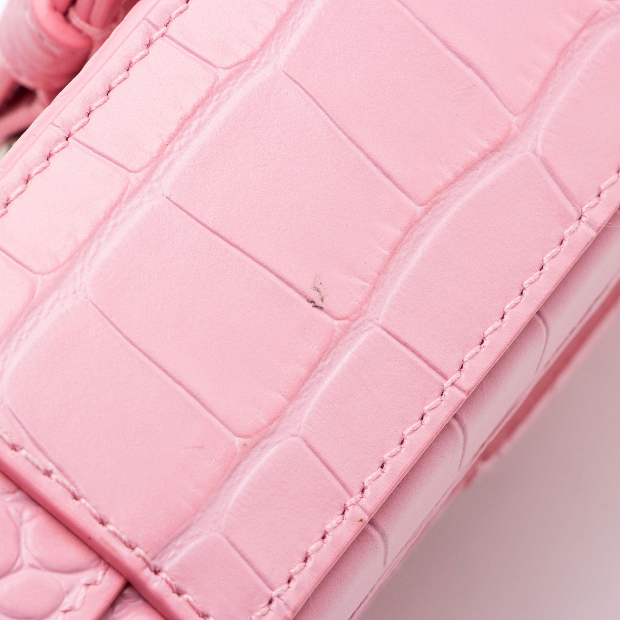 Balenciaga Croc Embossed Leather Lindsay Shoulder Bag - Image 11