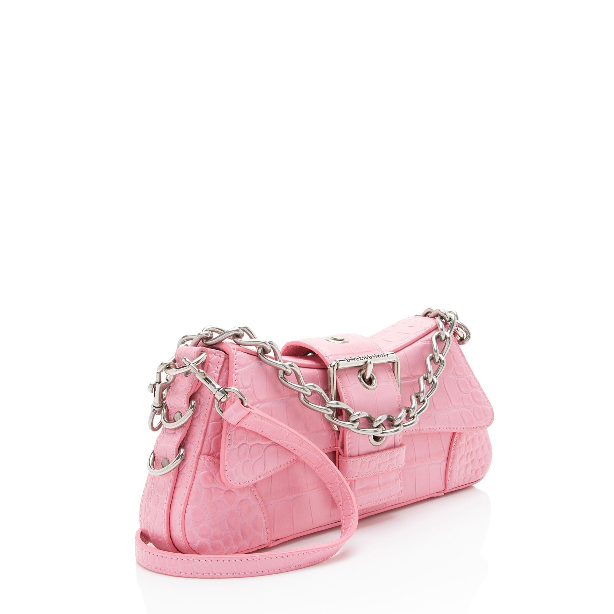 Balenciaga Croc Embossed Leather Lindsay Shoulder Bag - Image 2