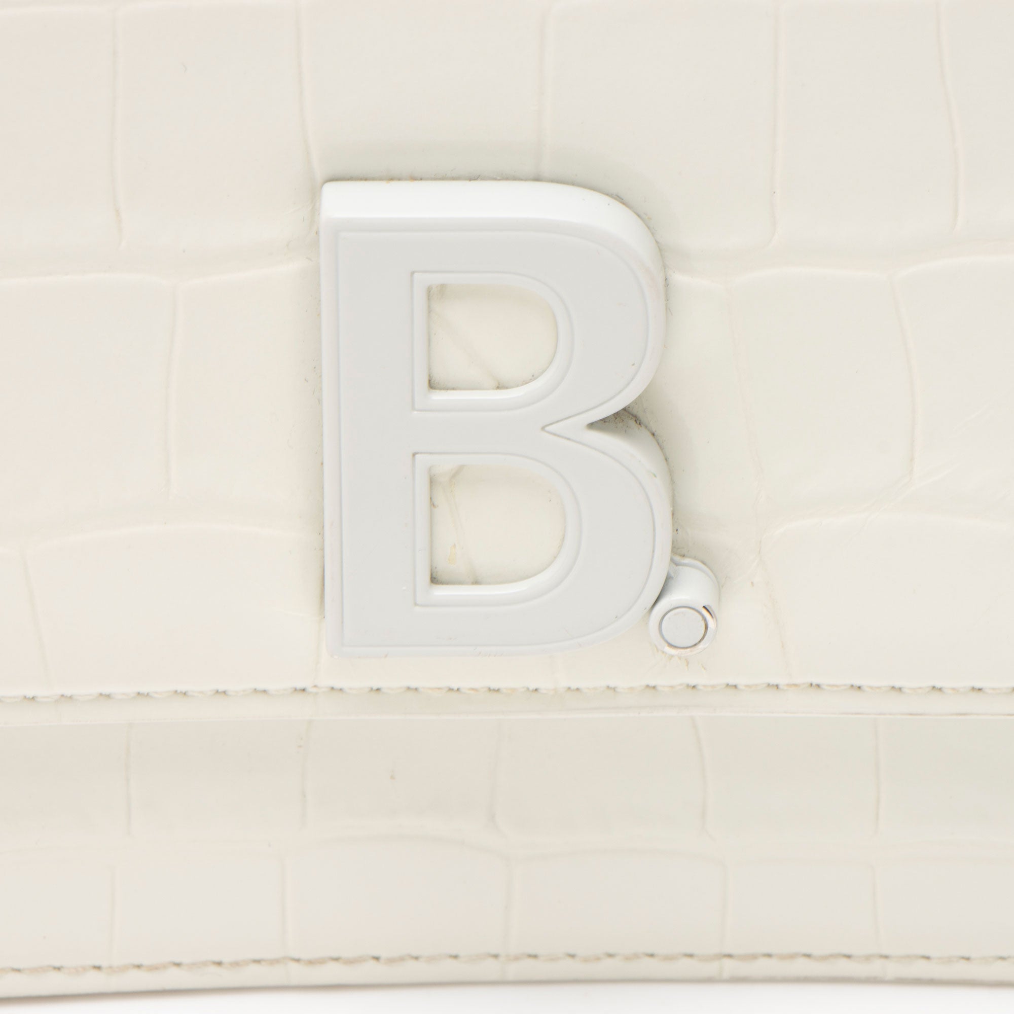 Balenciaga Croc Embossed Leather Small B Bag - Image 9