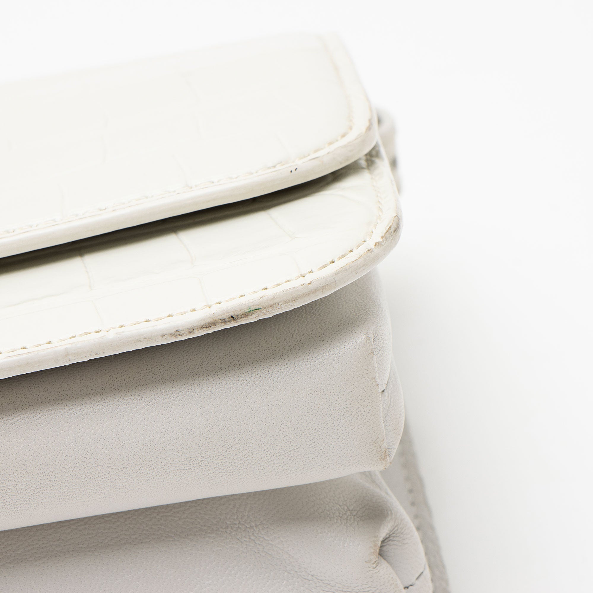 Balenciaga Croc Embossed Leather Small B Bag - Image 10