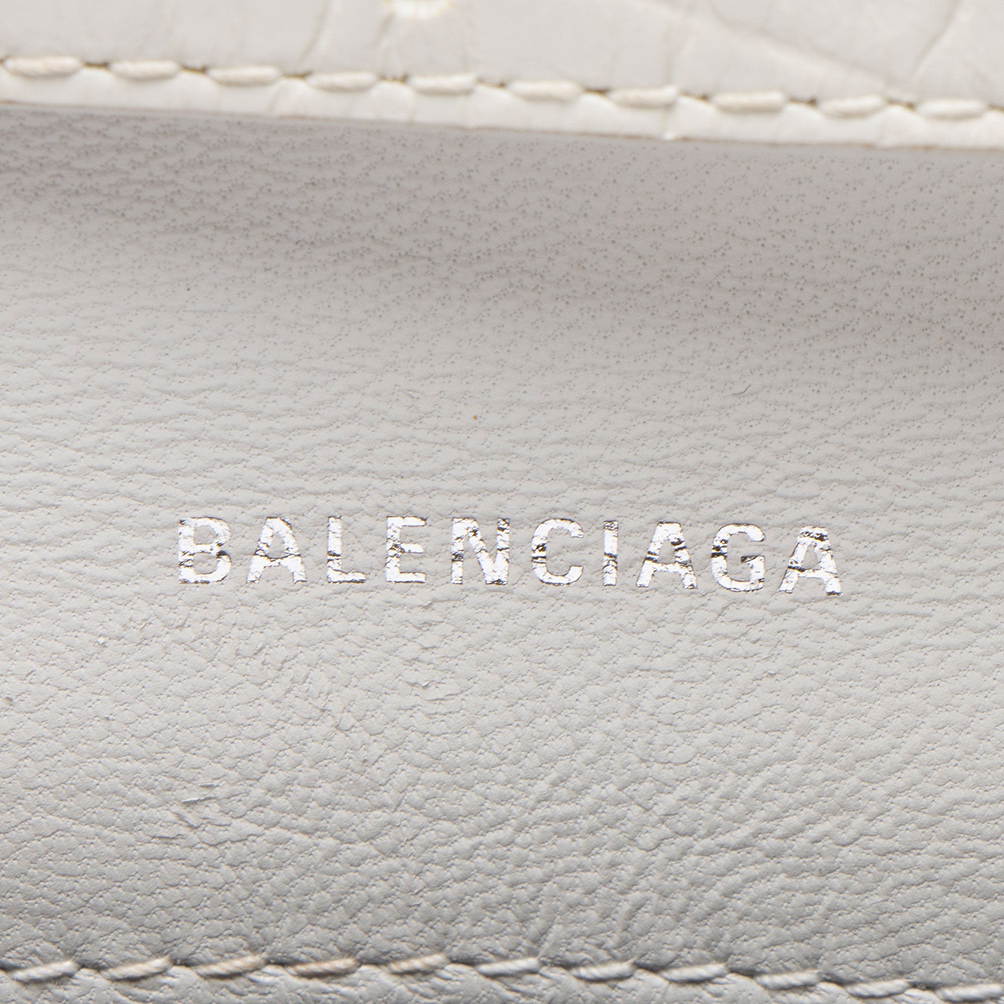 Balenciaga Croc Embossed Leather Small B Bag - Image 8