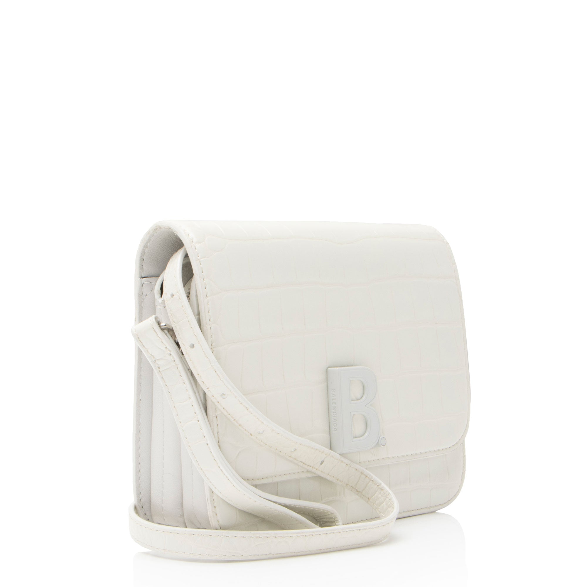 Balenciaga Croc Embossed Leather Small B Bag - Image 2