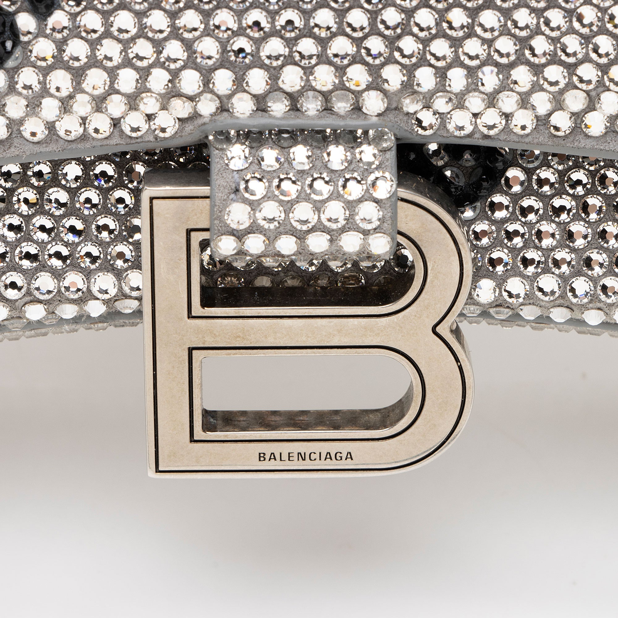 Balenciaga Crystal Logo Hourglass Chain Bag - Image 10