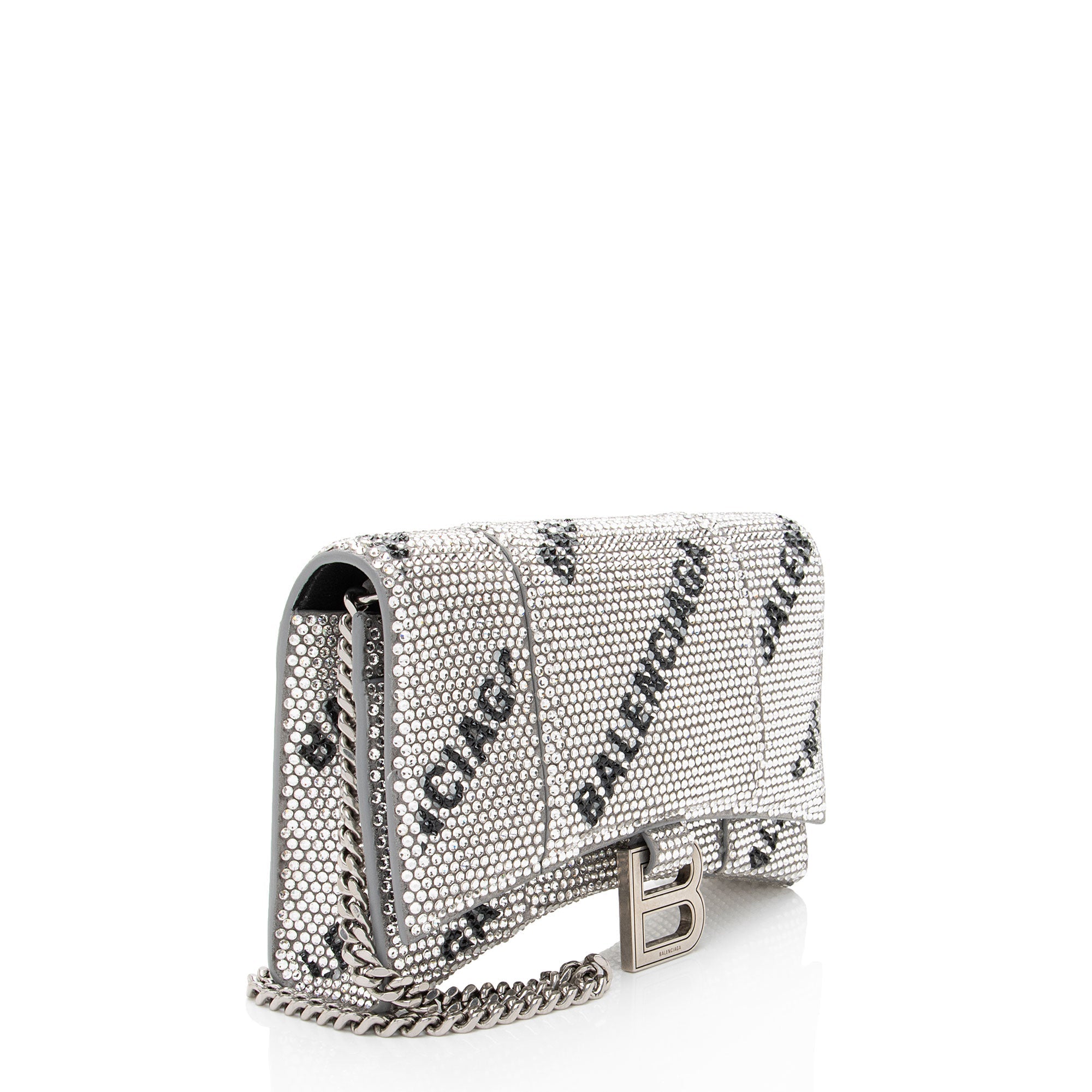 Balenciaga Crystal Logo Hourglass Chain Bag - Image 2